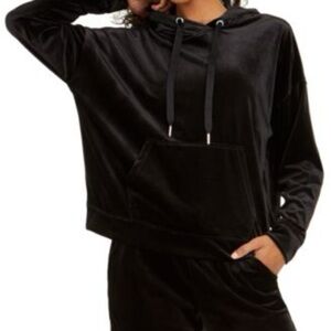 Calvin Klein Performance Womens Velour Cropped Sweatshirt